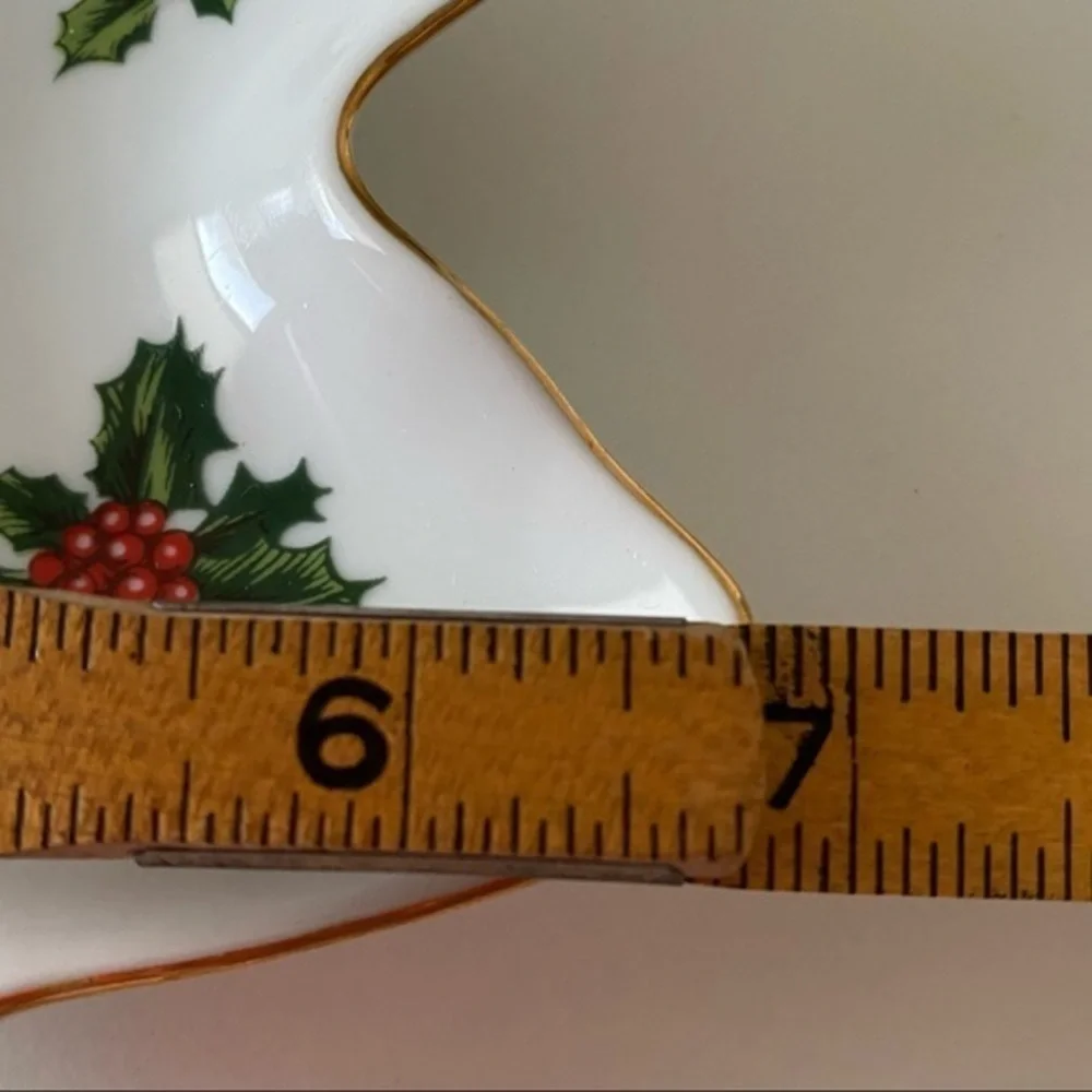 Lefton China Christmas Holiday Porcelain Tea Cup Cookie Plate for Santa